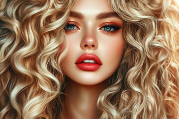 Fototapeta premium thick wavy hair