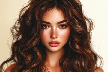 Fototapeta premium thick wavy hair