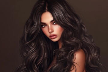 Naklejka premium thick wavy hair