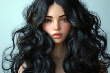 Fototapeta premium thick wavy hair