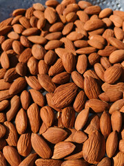 Almonds Close Up Photo. Almond Background