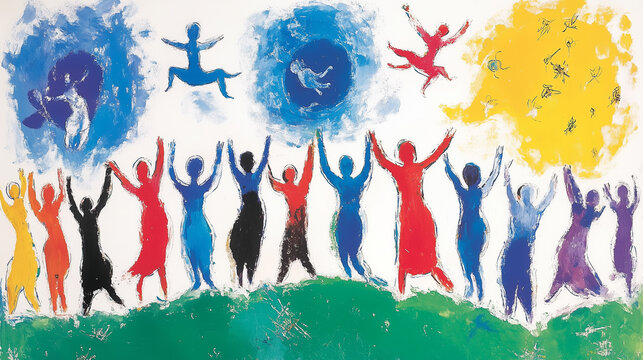  Joyful Celebration, Chagall's Vibrant Expression
