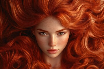 Fototapeta premium thick wavy hair