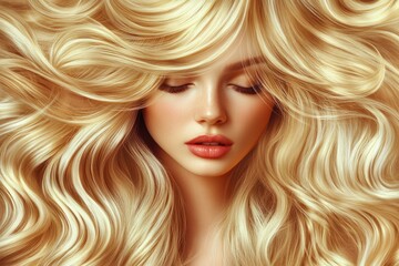 Fototapeta premium thick wavy hair