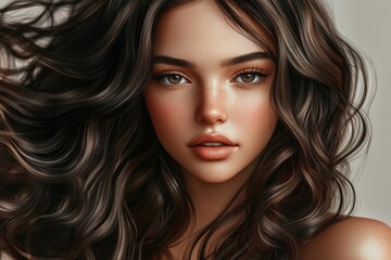 Fototapeta premium thick wavy hair