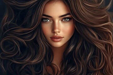 Fototapeta premium thick wavy hair