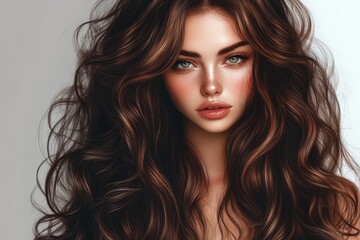 Fototapeta premium thick wavy hair