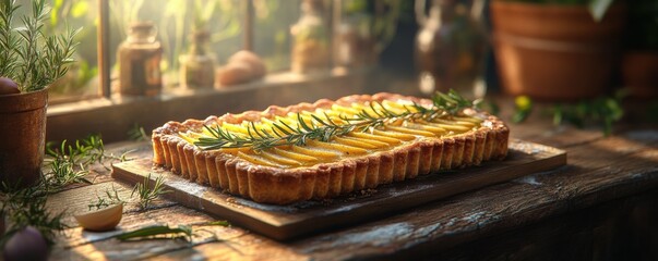 Rustic Rosemary Tart Recipe A Simple Delicious Homemade Treat for Any Occasion, Perfect for Gatherings and Celebrations