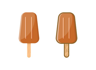 Ice cream icon in flat style. Tasty dessert vector illustration on isolated background. Sweet eating sign business concept.