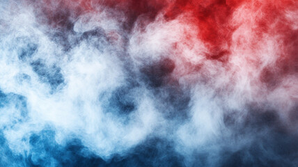 Fototapeta premium blend of red white and blue smoke creates dynamic and energetic background, perfect for conveying sense of excitement and movement