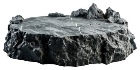 PNG Volcano stone circle podium black rock anthracite.