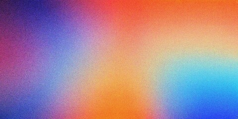 Fototapeta premium Colorful blue and purple gradient background, grainy noise texture gradient