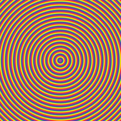 concentric bright colored circles perfect for a cheery optical illusion