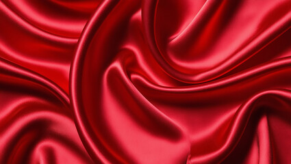 Obraz premium Red satin fabric background 