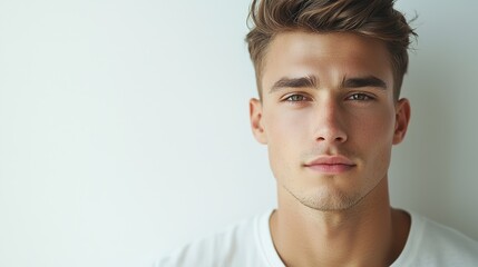 Naklejka premium Portrait of a Young Man in Bright Natural Light