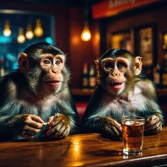 Monkeys in a Bar