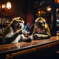 Monkeys in a Bar