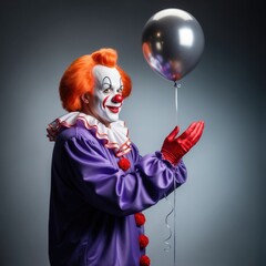 funny clown with a mask