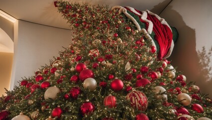 christmas decoration on the wall