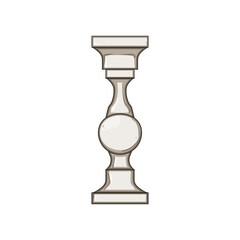 terrace stone balustrade cartoon. garden patio, traditional modern, custom handcrafted terrace stone balustrade sign. isolated symbol vector illustration