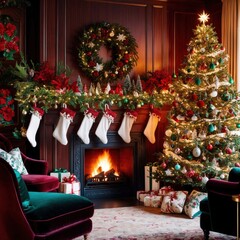 christmas tree with gifts