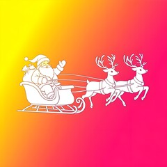 Obraz premium santa claus slok shadow red