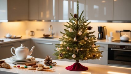 decorated christmas table