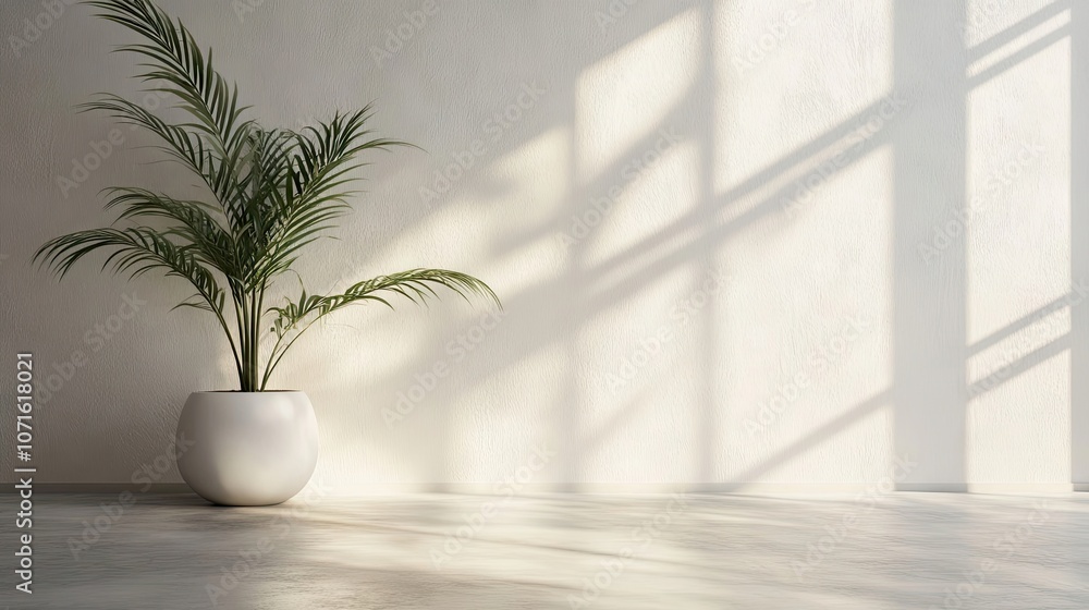 Aufkleber close-up view of a minimalist interior design with an empty space, emphasizing simplicity and tranqu