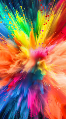 Obraz premium bursting colors of innovation: a vibrant display of creativity and imagination. generative ai