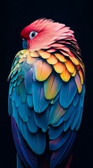 Obraz premium Colorful Parrot Portrait Captured in Vivid Detail