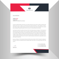 Obraz premium Free simple business and professional Letterhead Design Template