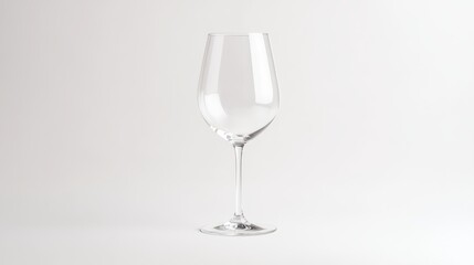 Fototapeta premium A sophisticated and elegant wine glass with a clear, crystal-like finish. This image captures the beauty of simplicity and refinement. perfect for showcasing your wines. 