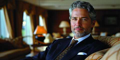 Fototapeta premium businessman working on a laptop