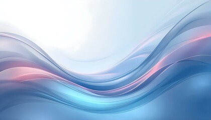 Fototapeta premium A serene abstract background with flowing blue and pink waves, evoking a sense of calm and tranquility.