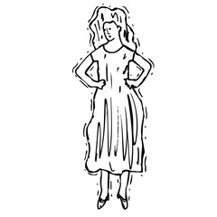 silhouette of a girl