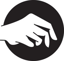 Hand Gesture and Pose in Circle Illustration
