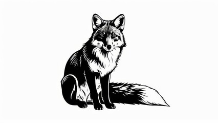 Obraz premium wolf black and white