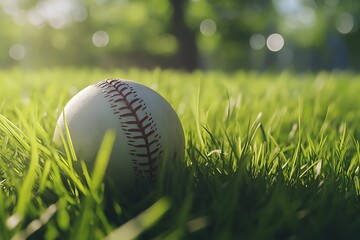 cricket ball on grass
