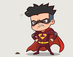 Obraz premium cartoon superhero with a bag