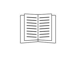 Vector open book Icon for mobile and UI. Book icon vector illustration on white background