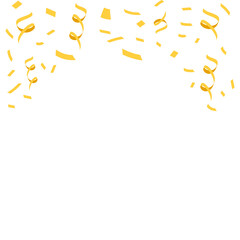 Abstract Yellow Confetti Ribbon Party Decorations