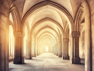 Indian arches in old temple.