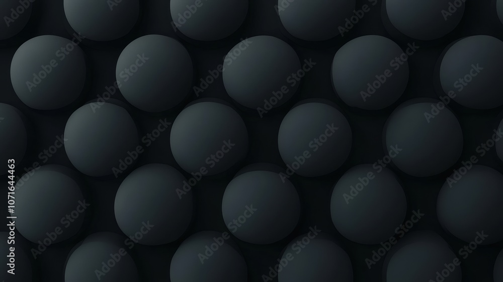 Poster a textured surface of spherical shapes creates a rhythmic pattern in dark tones