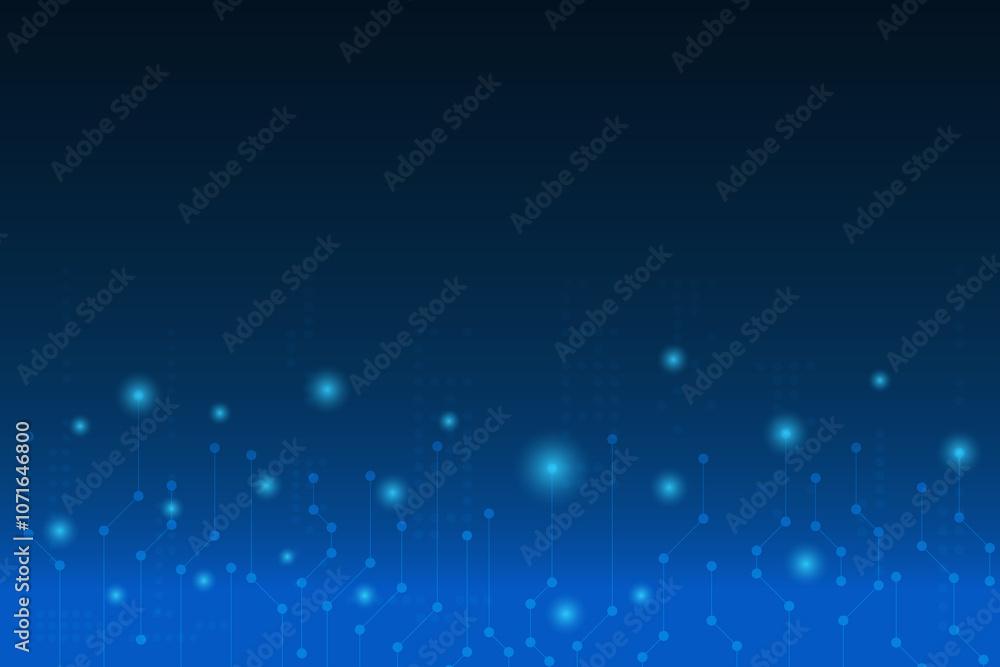 Poster light blue connection technology background with line and dot connected together. communication them