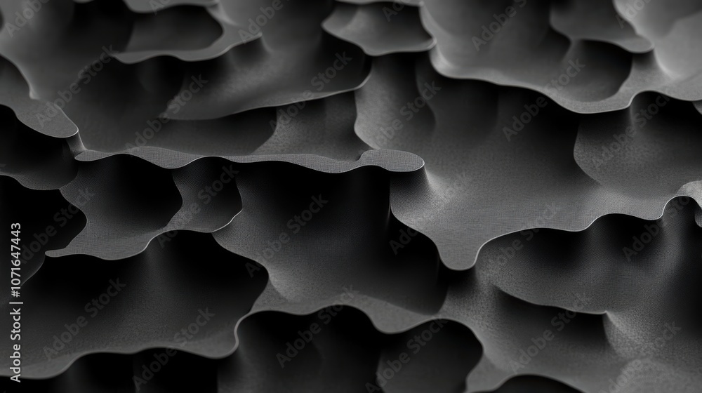 Aufkleber a close-up of a textured surface showcasing dark, abstract patterns with smooth contours