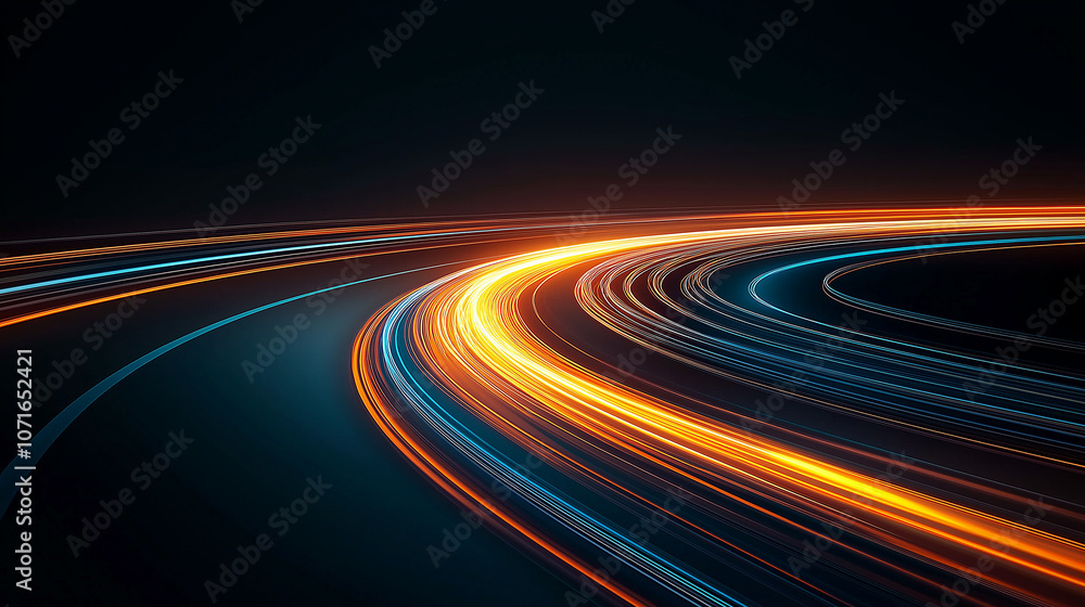 Aufkleber dynamic light trails create mesmerizing effect as they twist and merge, showcasing vibrant colors ag