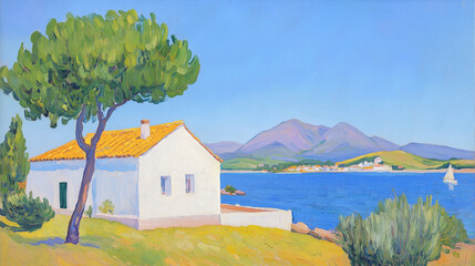 Seaside Cottage with Mountain View