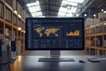 Data Visualization on Digital Monitor in Warehouse Setting