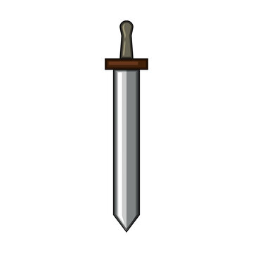 weapon viking sword cartoon. warrior battle, hilt scabbard, craftsmanship archaeology weapon viking sword sign. isolated symbol vector illustration