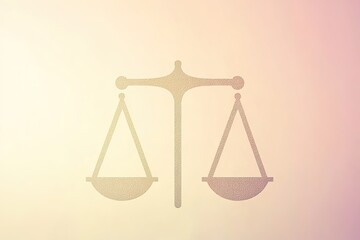 Scales of justice silhouette against a gradient backdrop